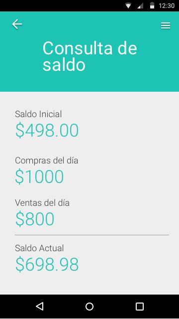 menu aplicación para vender recargas todocell saldo